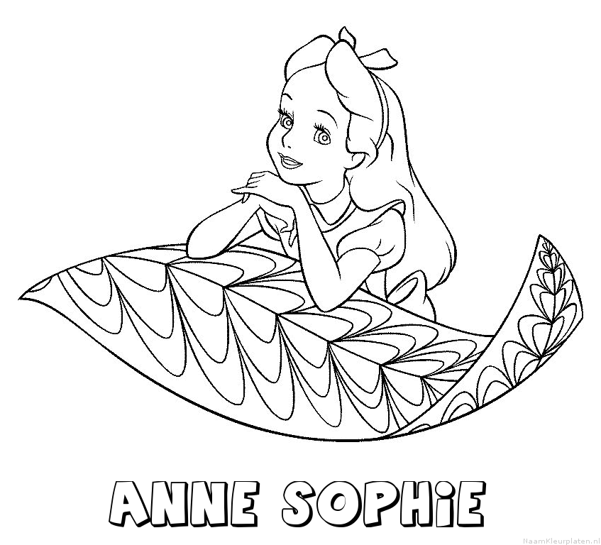 Anne sophie alice in wonderland kleurplaat